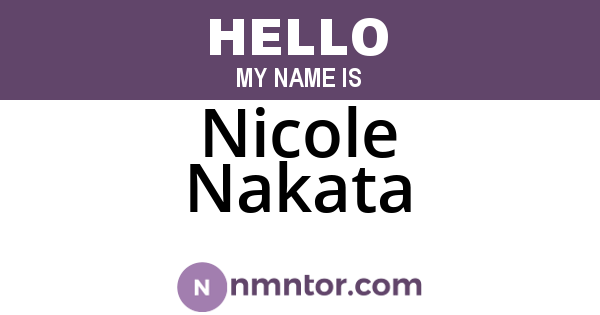 Nicole Nakata