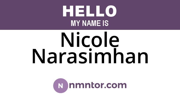 Nicole Narasimhan