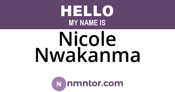 Nicole Nwakanma
