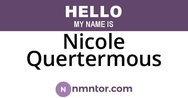 Nicole Quertermous