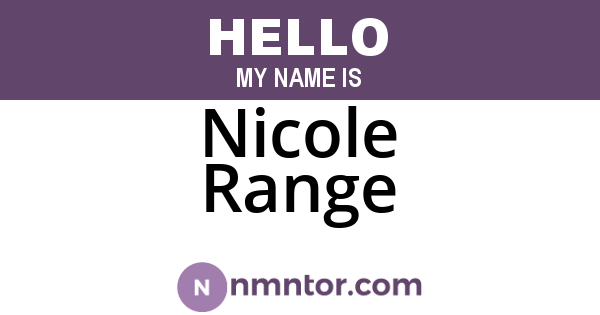 Nicole Range