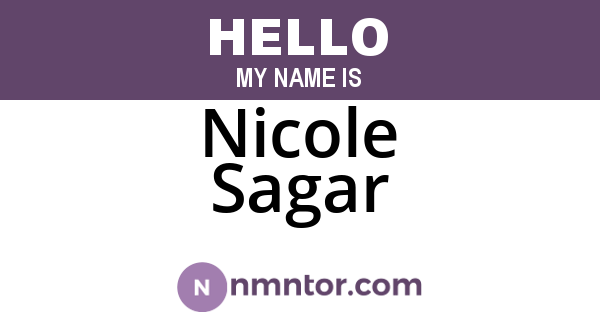 Nicole Sagar