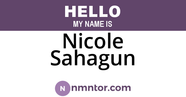 Nicole Sahagun