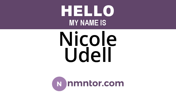 Nicole Udell