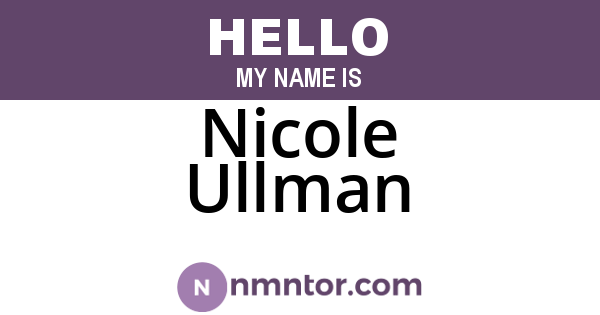Nicole Ullman