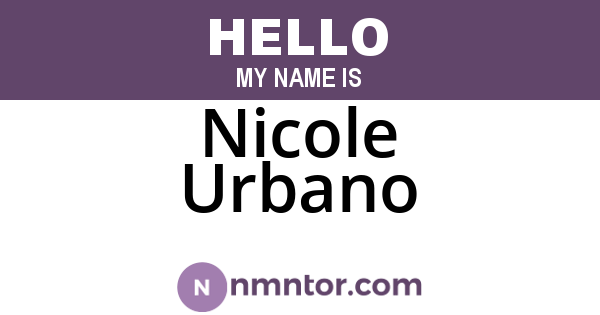 Nicole Urbano