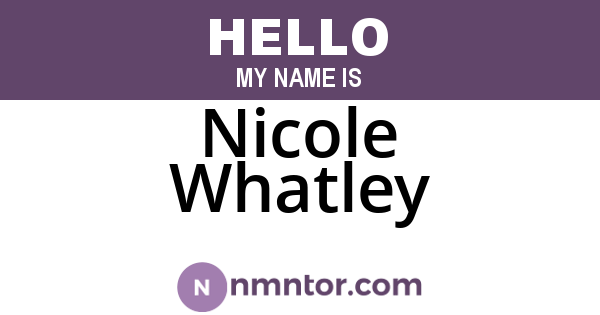 Nicole Whatley