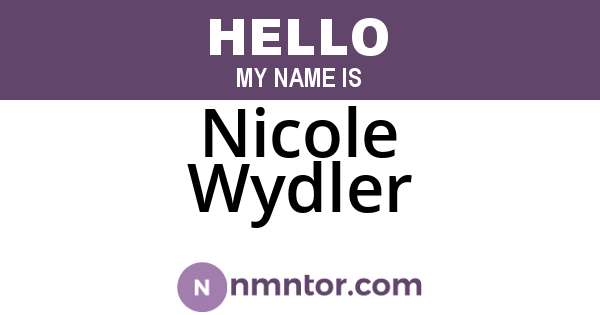 Nicole Wydler