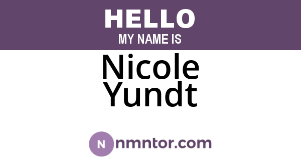 Nicole Yundt