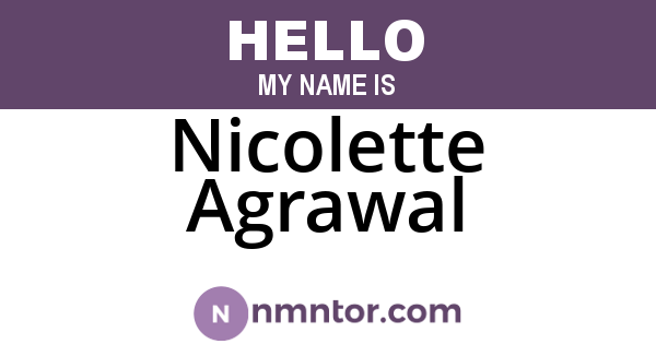 Nicolette Agrawal