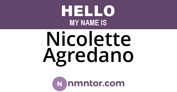 Nicolette Agredano