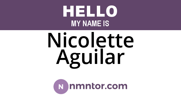 Nicolette Aguilar