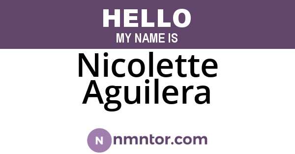 Nicolette Aguilera