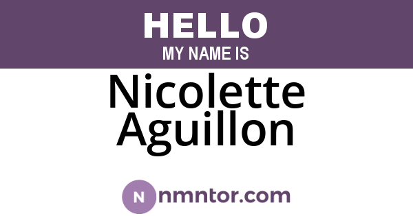 Nicolette Aguillon