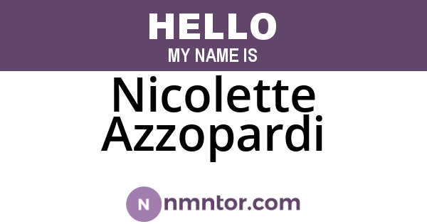 Nicolette Azzopardi