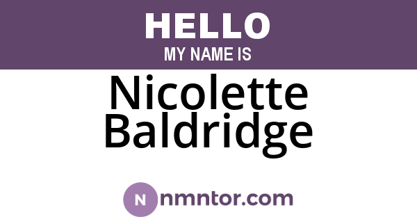 Nicolette Baldridge