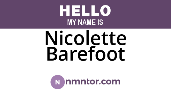 Nicolette Barefoot
