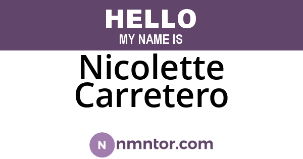 Nicolette Carretero