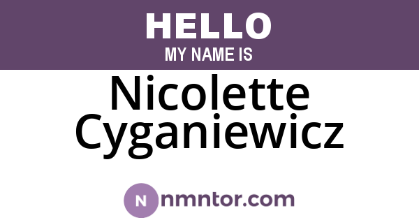 Nicolette Cyganiewicz