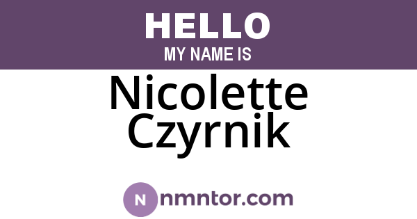 Nicolette Czyrnik