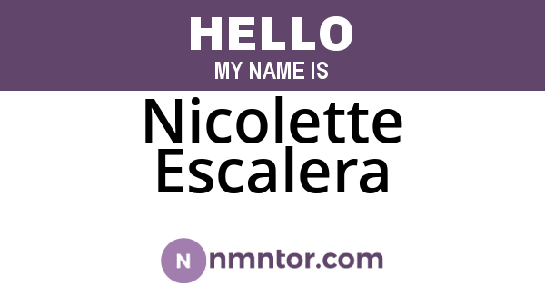 Nicolette Escalera