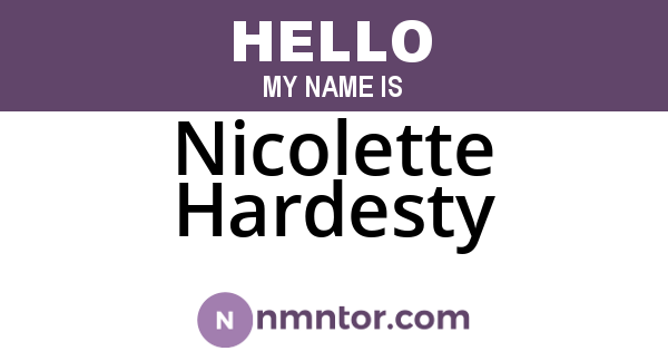 Nicolette Hardesty