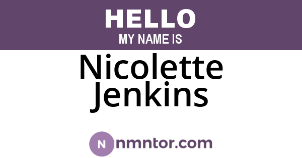 Nicolette Jenkins