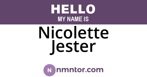 Nicolette Jester