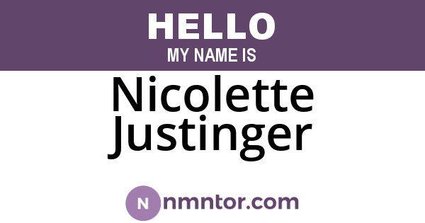 Nicolette Justinger