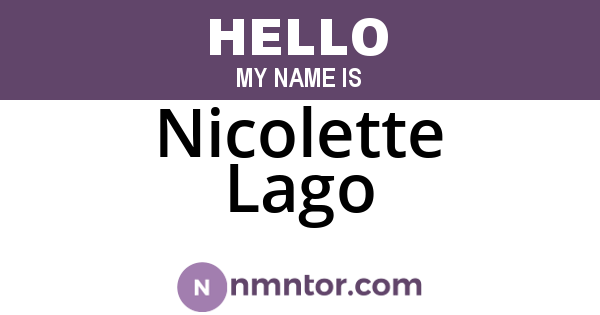 Nicolette Lago