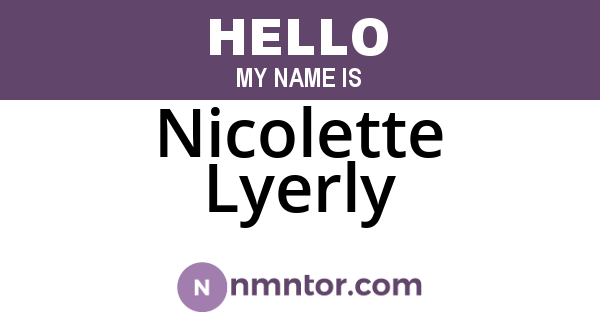 Nicolette Lyerly