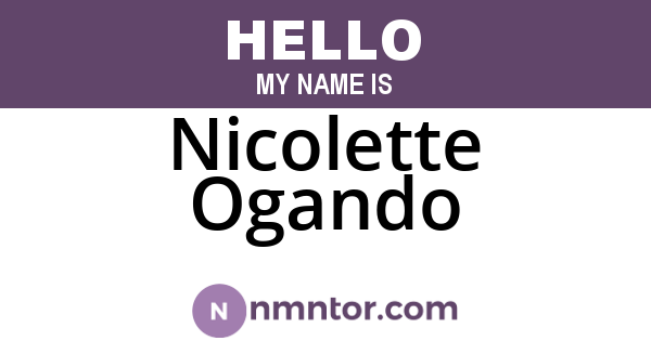 Nicolette Ogando