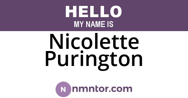 Nicolette Purington