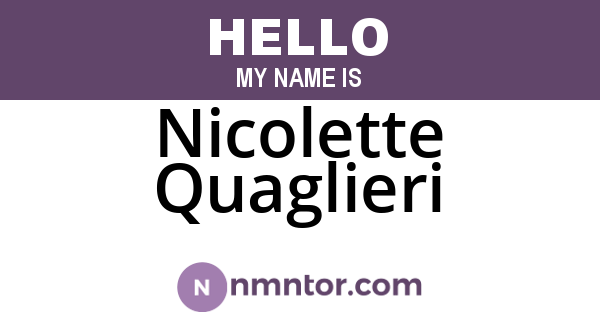 Nicolette Quaglieri