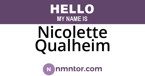 Nicolette Qualheim