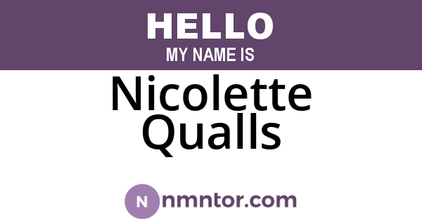 Nicolette Qualls