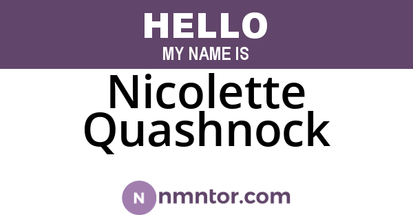 Nicolette Quashnock