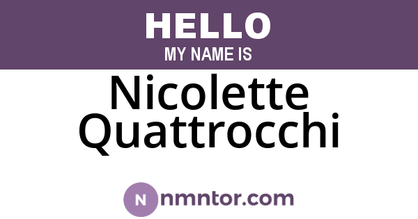 Nicolette Quattrocchi