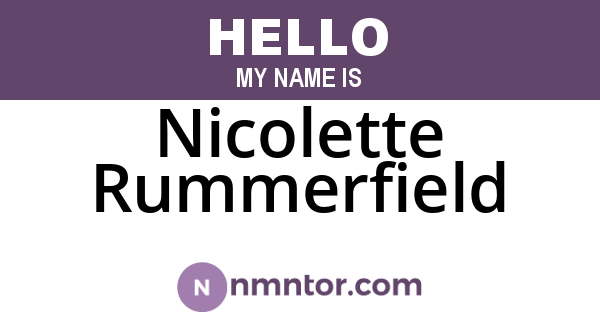 Nicolette Rummerfield