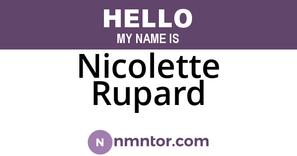 Nicolette Rupard