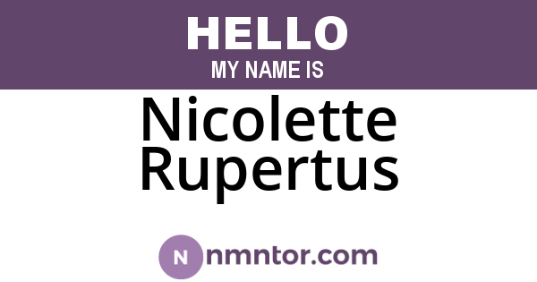 Nicolette Rupertus