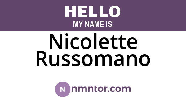 Nicolette Russomano