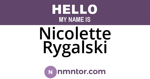 Nicolette Rygalski