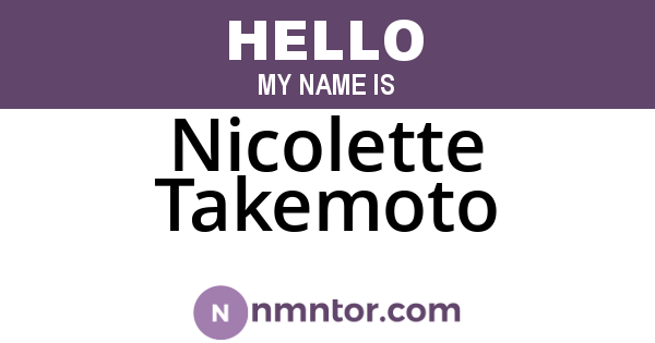 Nicolette Takemoto