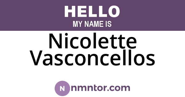 Nicolette Vasconcellos