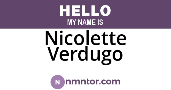 Nicolette Verdugo
