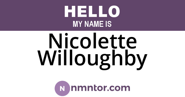 Nicolette Willoughby