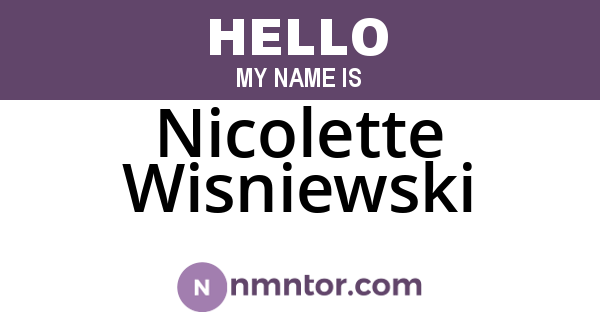 Nicolette Wisniewski