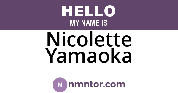 Nicolette Yamaoka