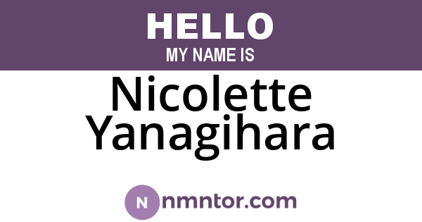 Nicolette Yanagihara